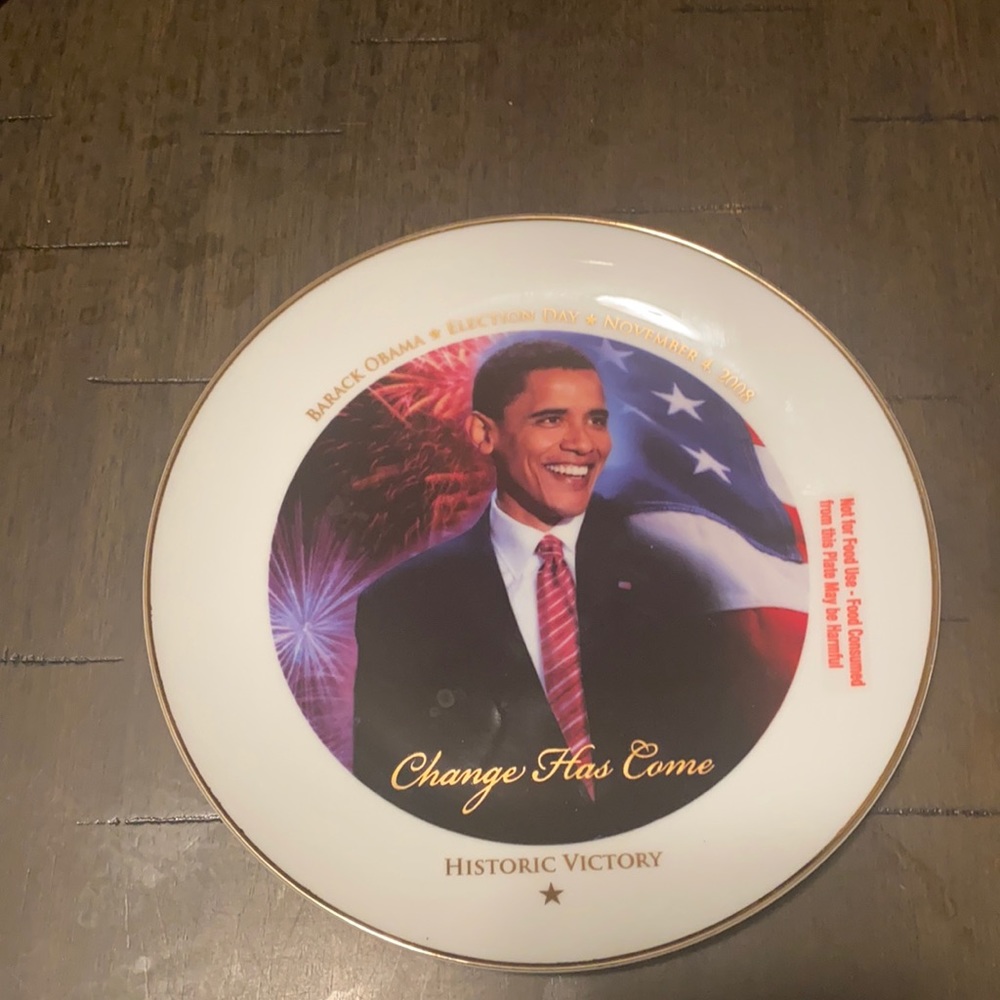 Barack Obama collectible plate